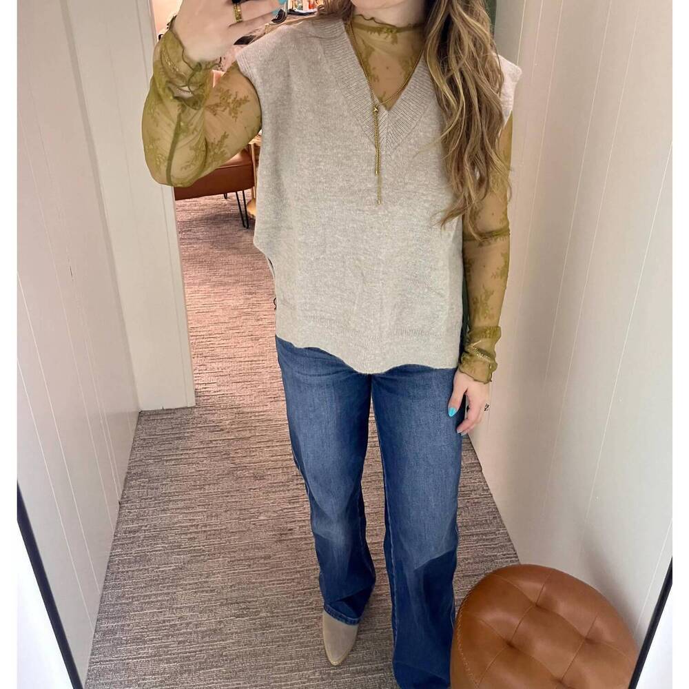 NEW BLUIVY jenn sweater vest in taupe